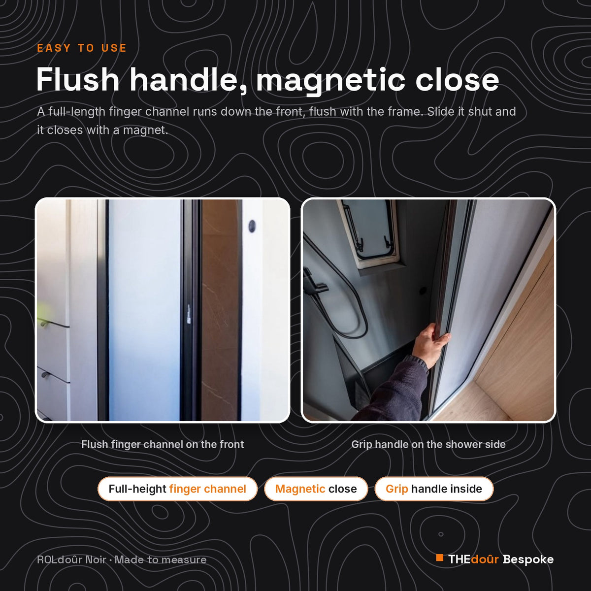 a hand holding a door