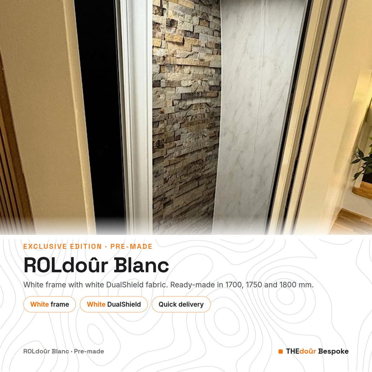 a door with a stone wall