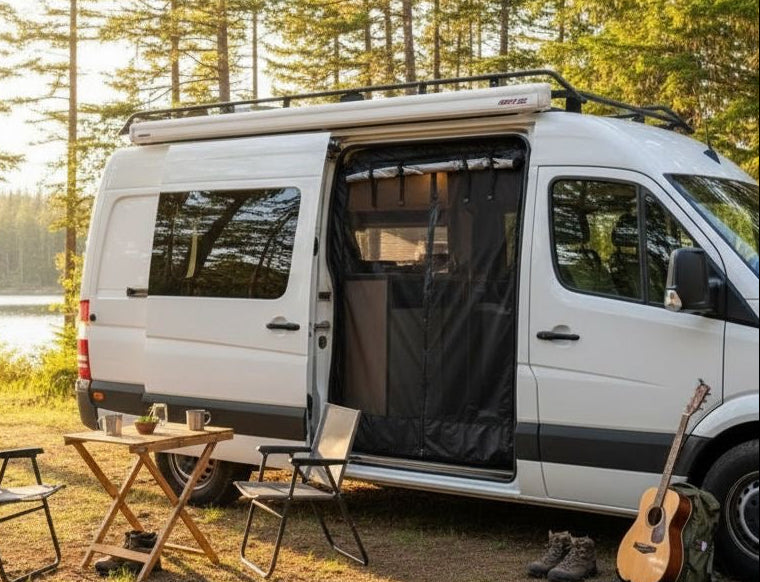 VANdour Mosquito Net Screen - Fits Medium to Large Campervans With Added Privacy Layer