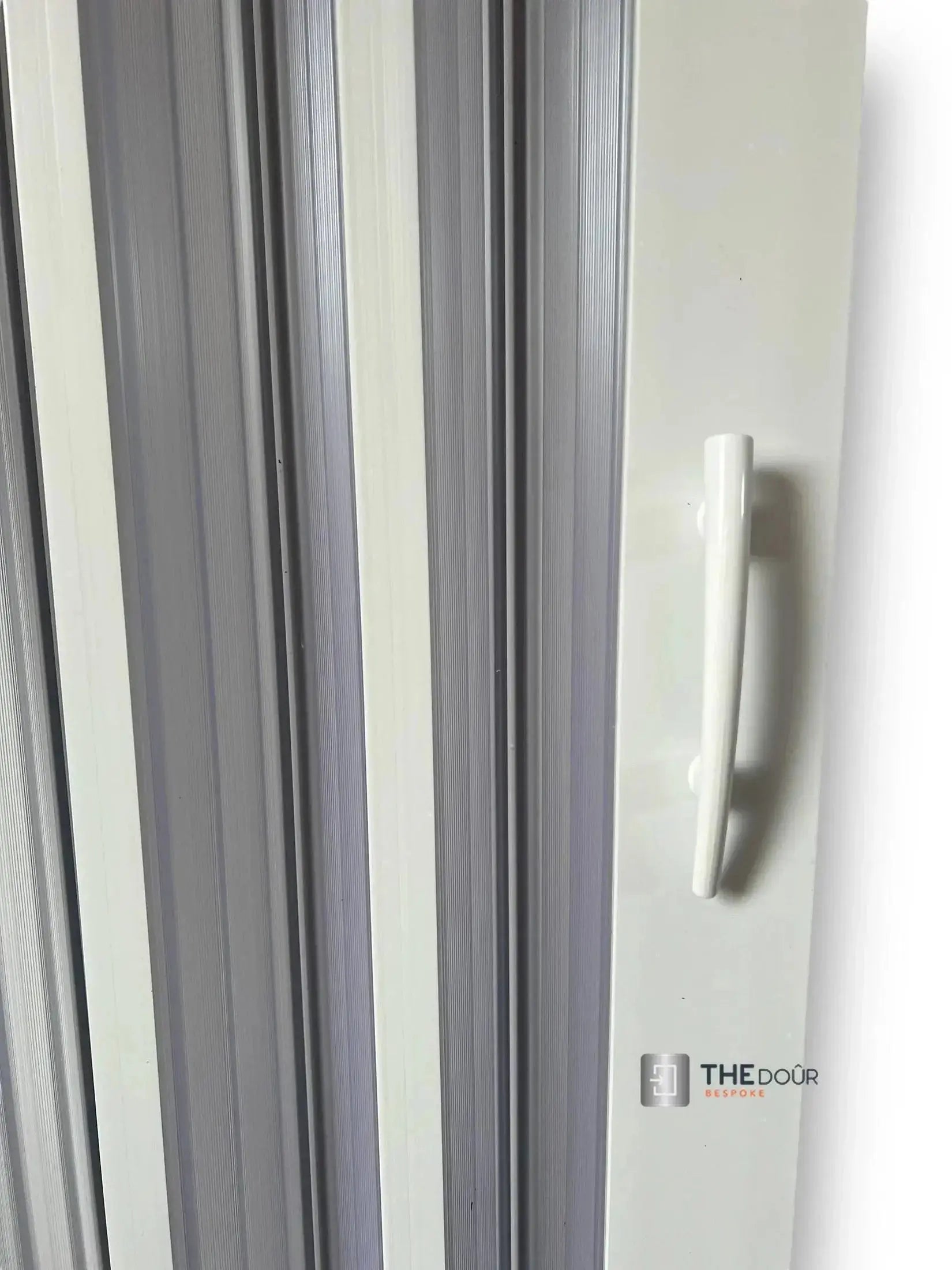 FLEXdoûr Corner PVC Shower Door with central Opening 1850mm Height x Various Reducible Width THEdoûr Bespoke