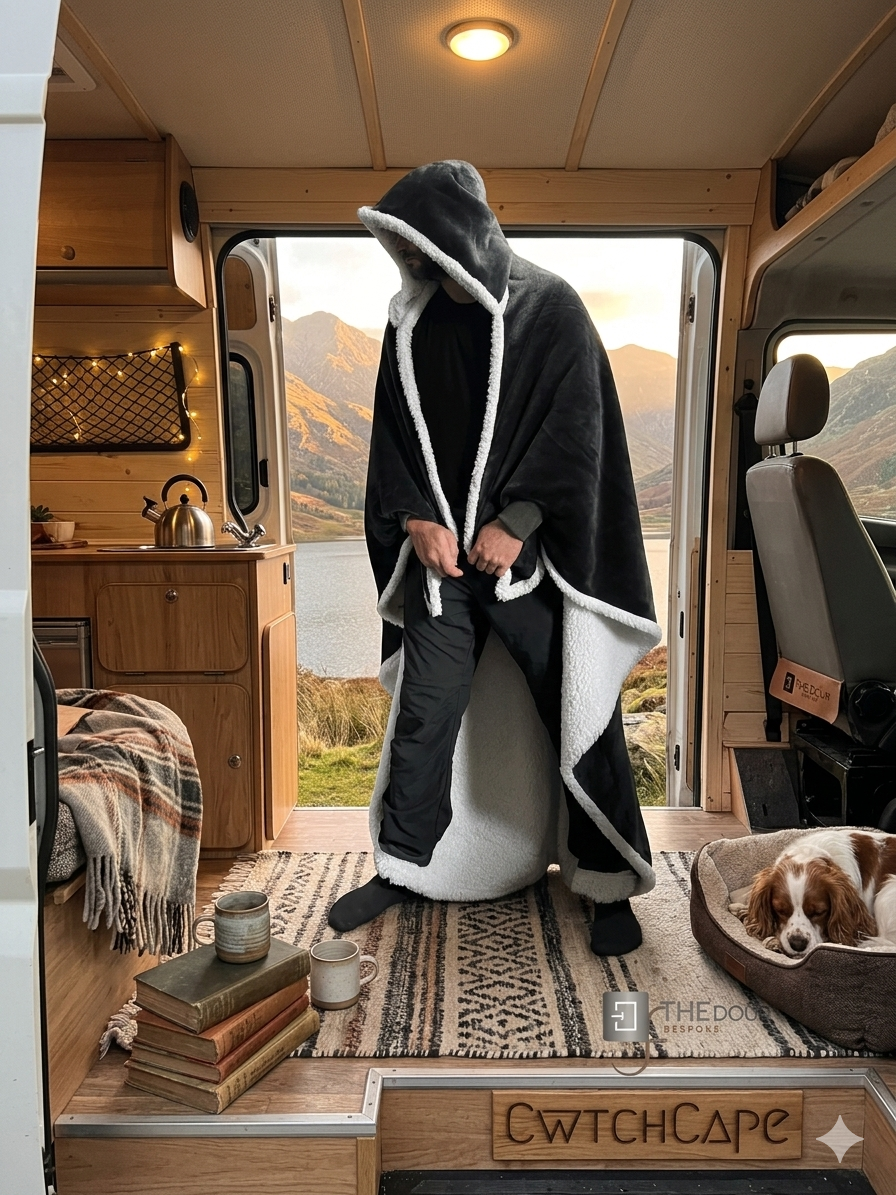 CwtchCape Camper Sherpa Fleece Hoodie Walkie Blanket Adult 1 size fits all - 4 Colours
