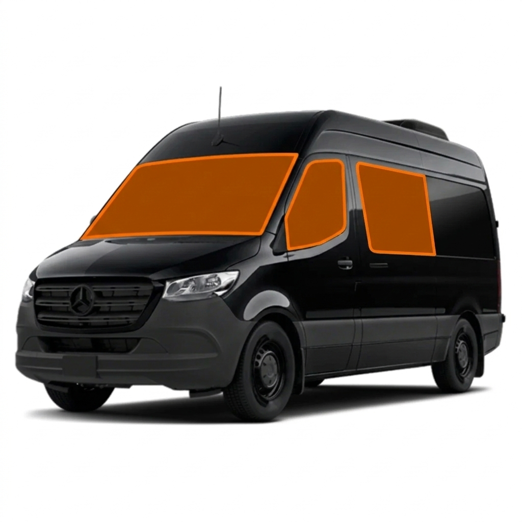 Mercedes Sprinter Window Covers – Models (2019 – Current) | Magnetic Insulated Blackout Privacy Sets - THEdoûr Bespoke