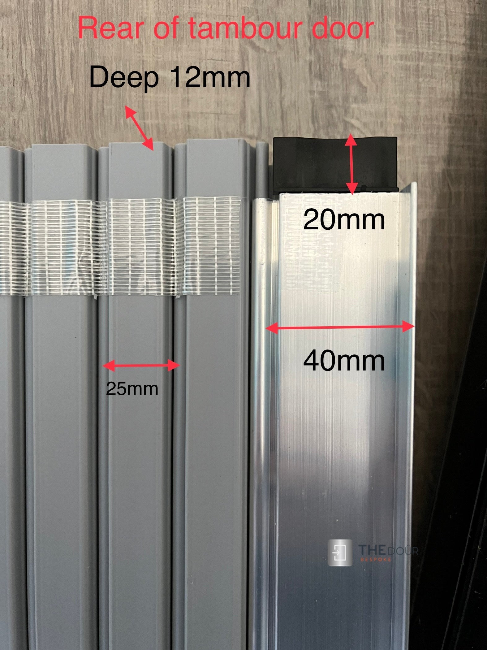 TAMdoûr Tambour Door Kit Cut 2000mm x 800mm with Flexible Track (to make the desired shape to suit your shower cubicle)
