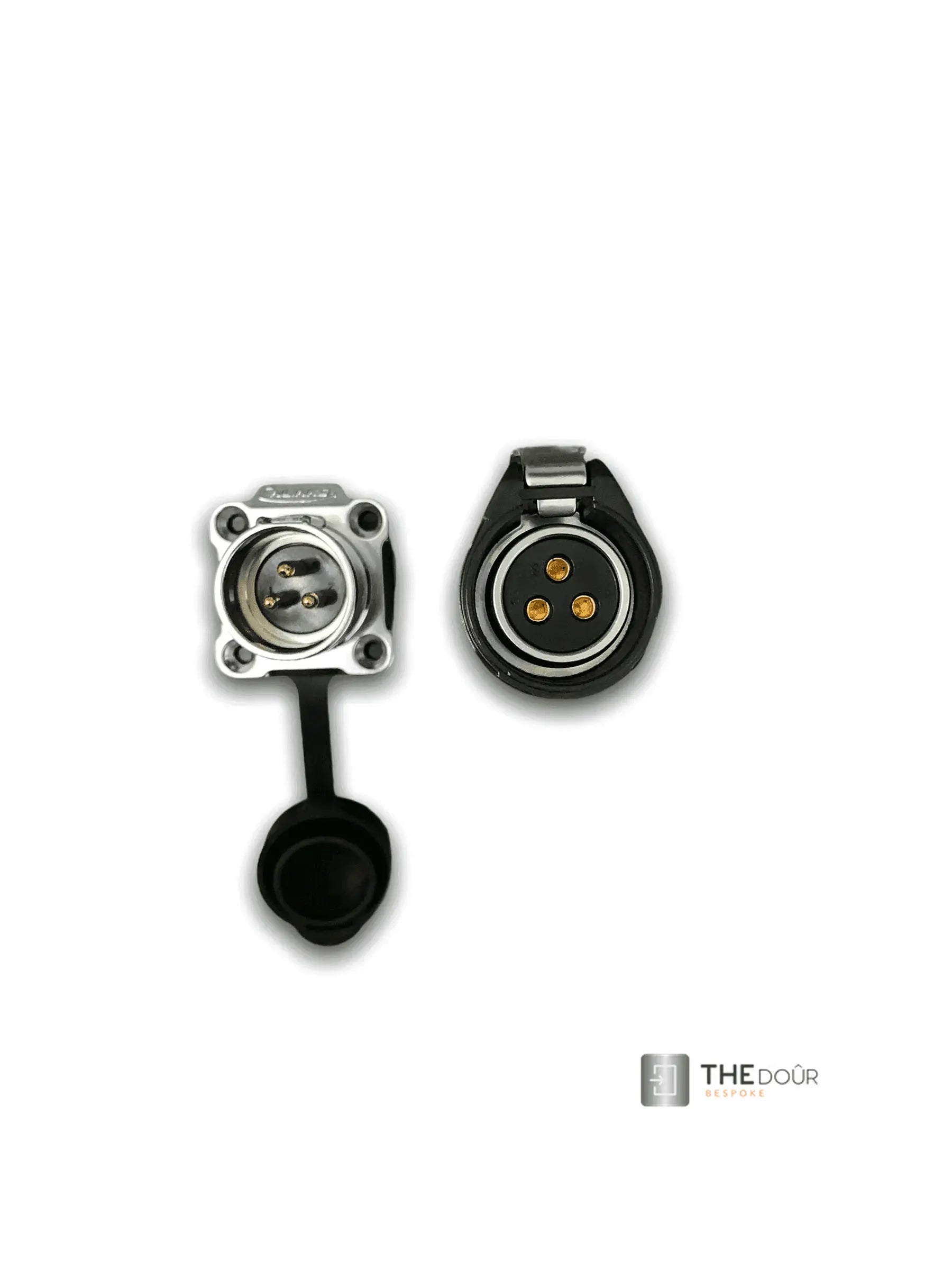 IP67 COMPACT Surface Mounted 240v Electric Hookup Black & Chrome THEdoûr Bespoke