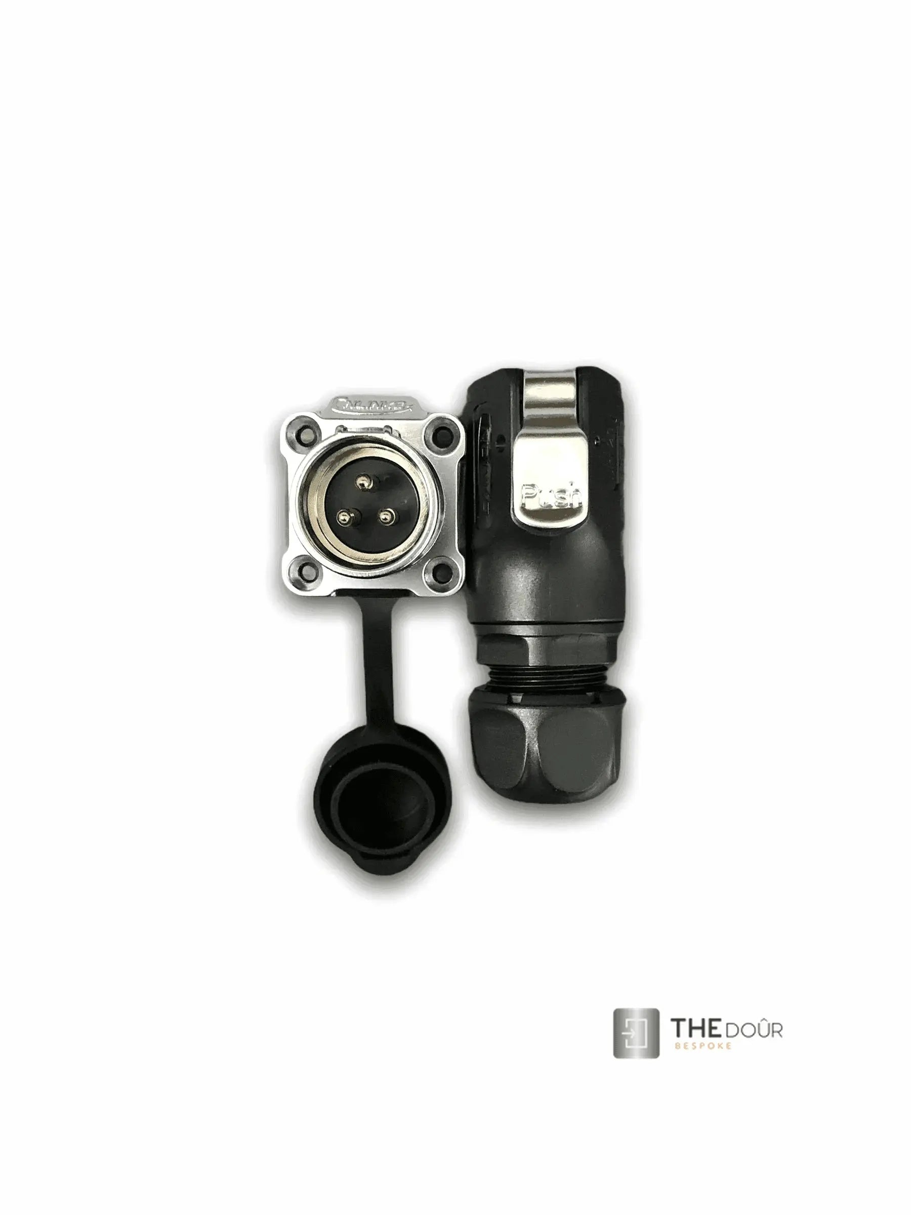 IP67 COMPACT Surface Mounted 240v Electric Hookup Black & Chrome THEdoûr Bespoke