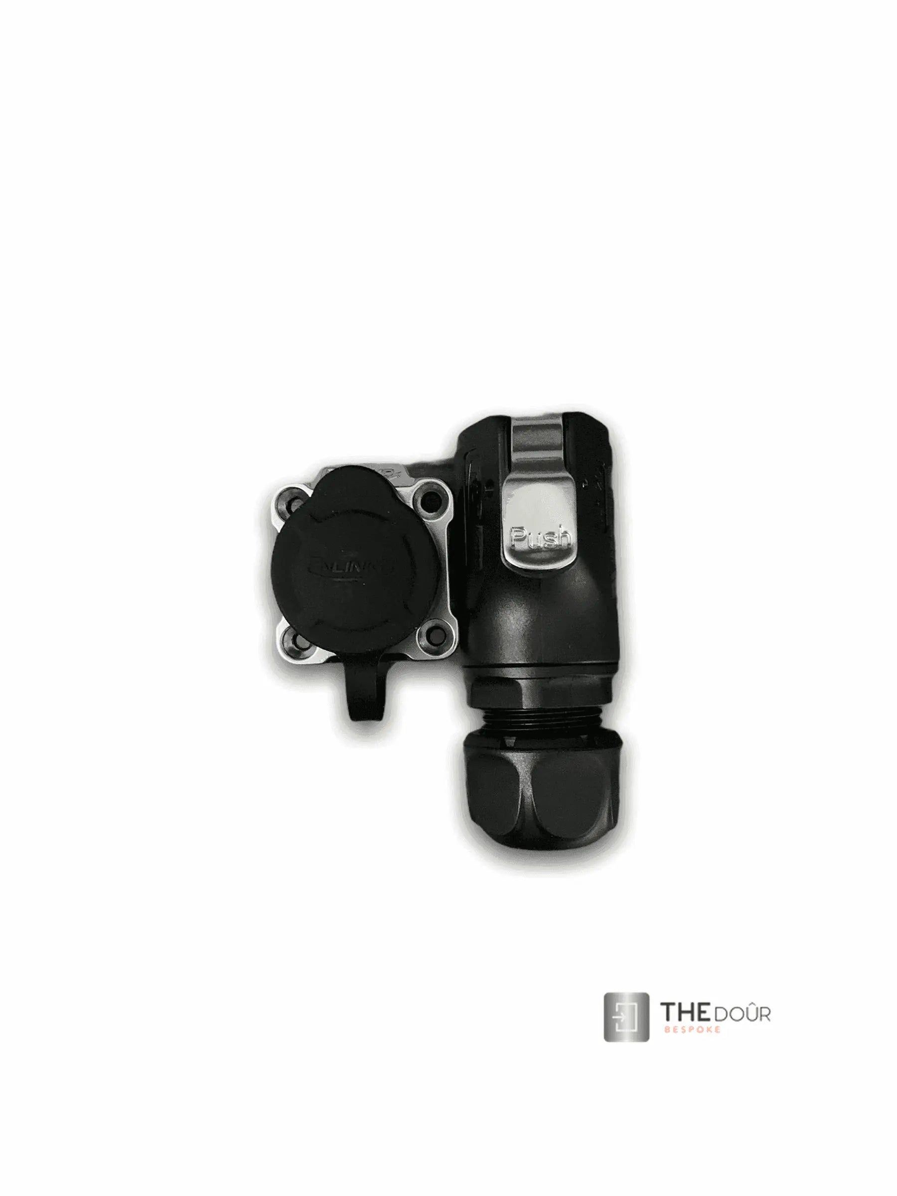 IP67 COMPACT Surface Mounted 240v Electric Hookup Black & Chrome THEdoûr Bespoke