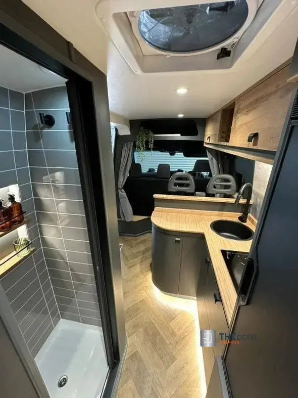 ROLdour Campervan / RV Shower Door Custom Made to Measure From 1500mm up to 2000mm Tall THEdoûr Bespoke