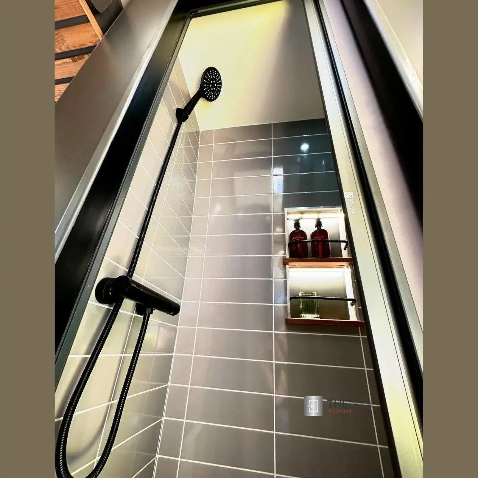 ROLdour Campervan / RV Shower Door Custom Made to Measure From 1500mm up to 2000mm Tall THEdoûr Bespoke