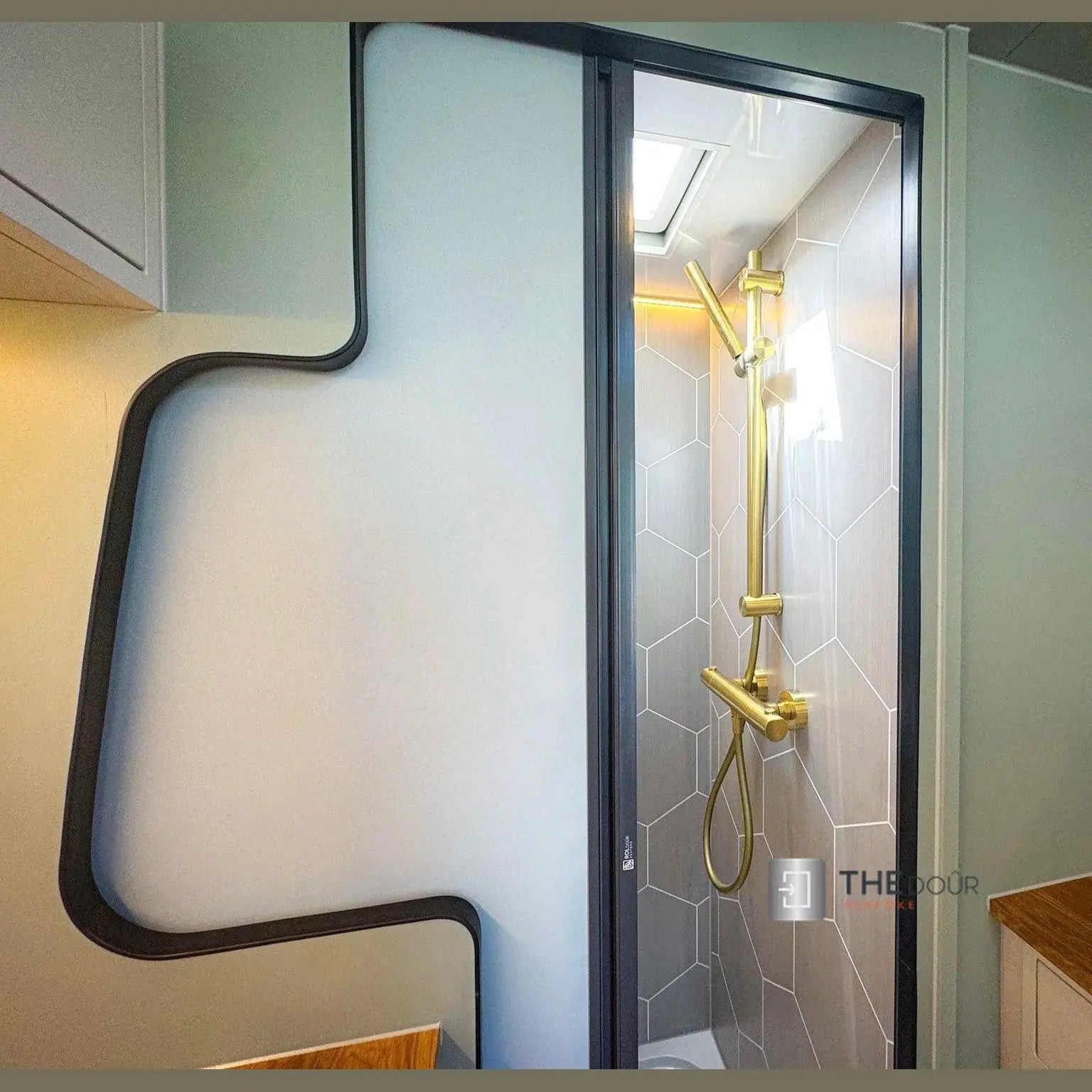 ROLdour Campervan / RV Shower Door PRE MADE 1750mm Tall x 1000mm Self Cut Width THEdoûr Bespoke