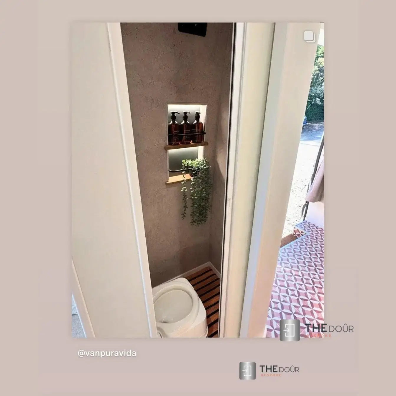 ROLdour Campervan / RV Shower Door PRE MADE 1800mm Tall x 1000mm Self Cut Width THEdoûr Bespoke