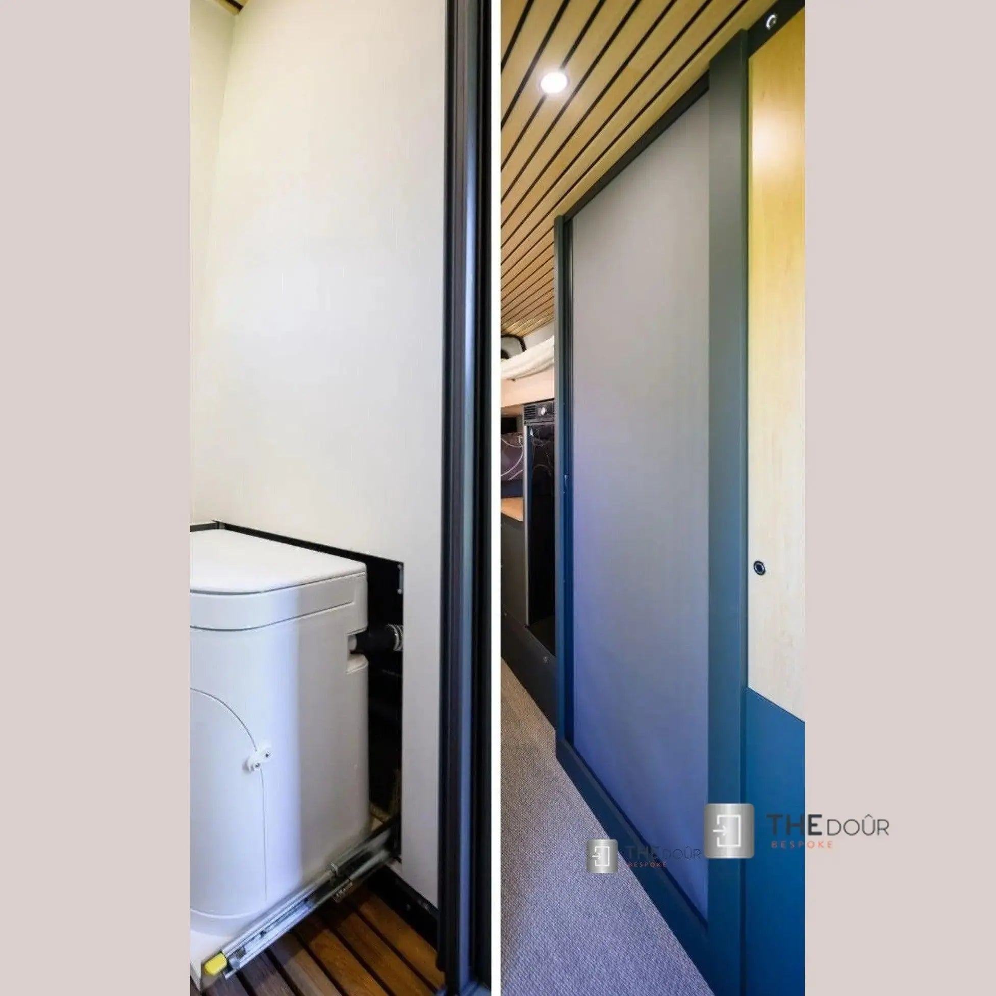 ROLdour Campervan / RV Shower Door PRE MADE 1800mm Tall x 1000mm Self Cut Width THEdoûr Bespoke