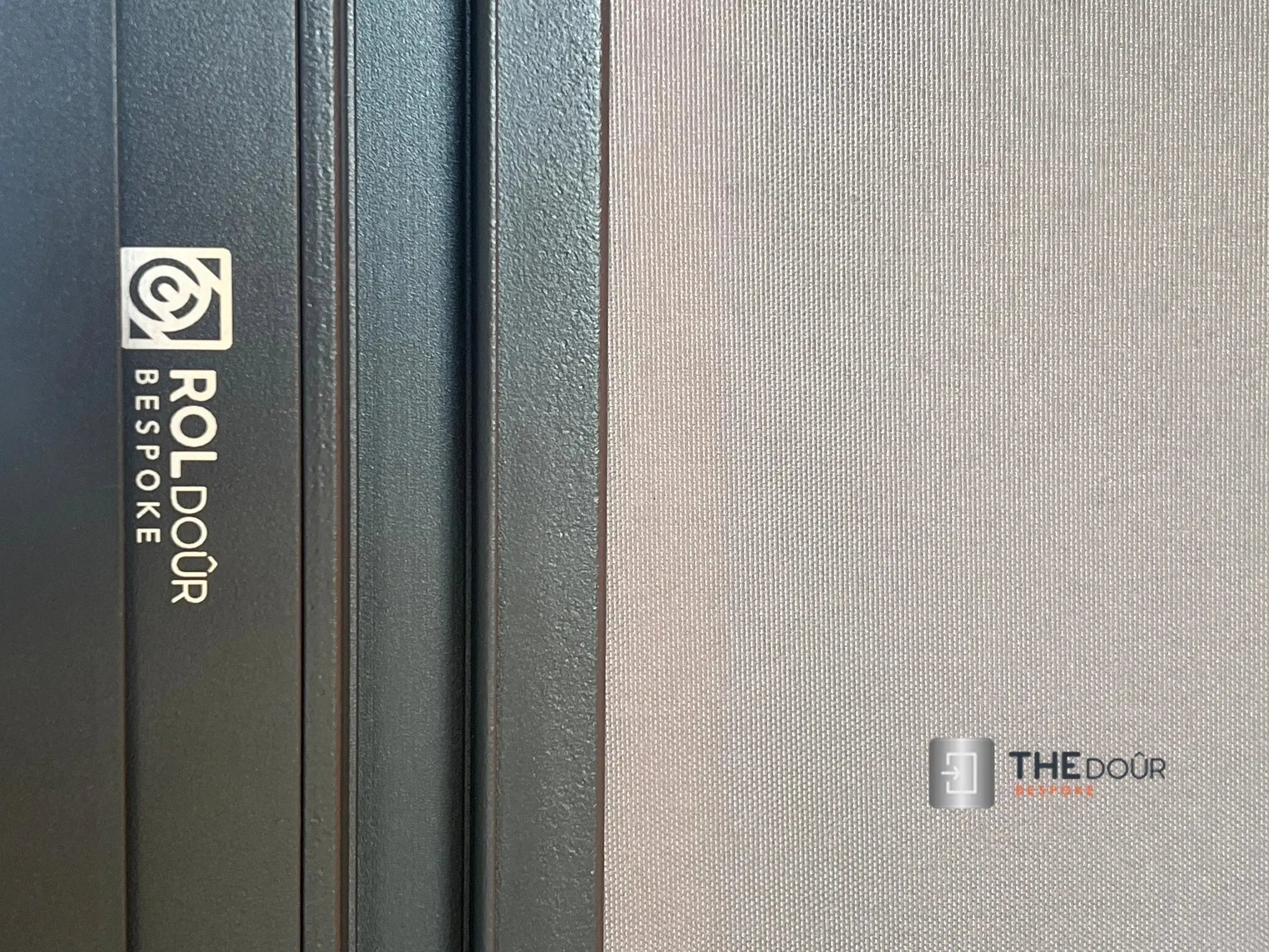 ROLdour Small Custom Made, Space Saving Horizontal or Vertical Sliding Door / Screen, Waterproof, Blackout in Lightweight Aluminium Frame THEdoûr Bespoke