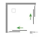 SAFEdour (ZERO Glass) Safe Double Sliding Corner Shower Enclosure for Homes, Public Spaces, Campervans & Motorhomes THEdoûr Bespoke
