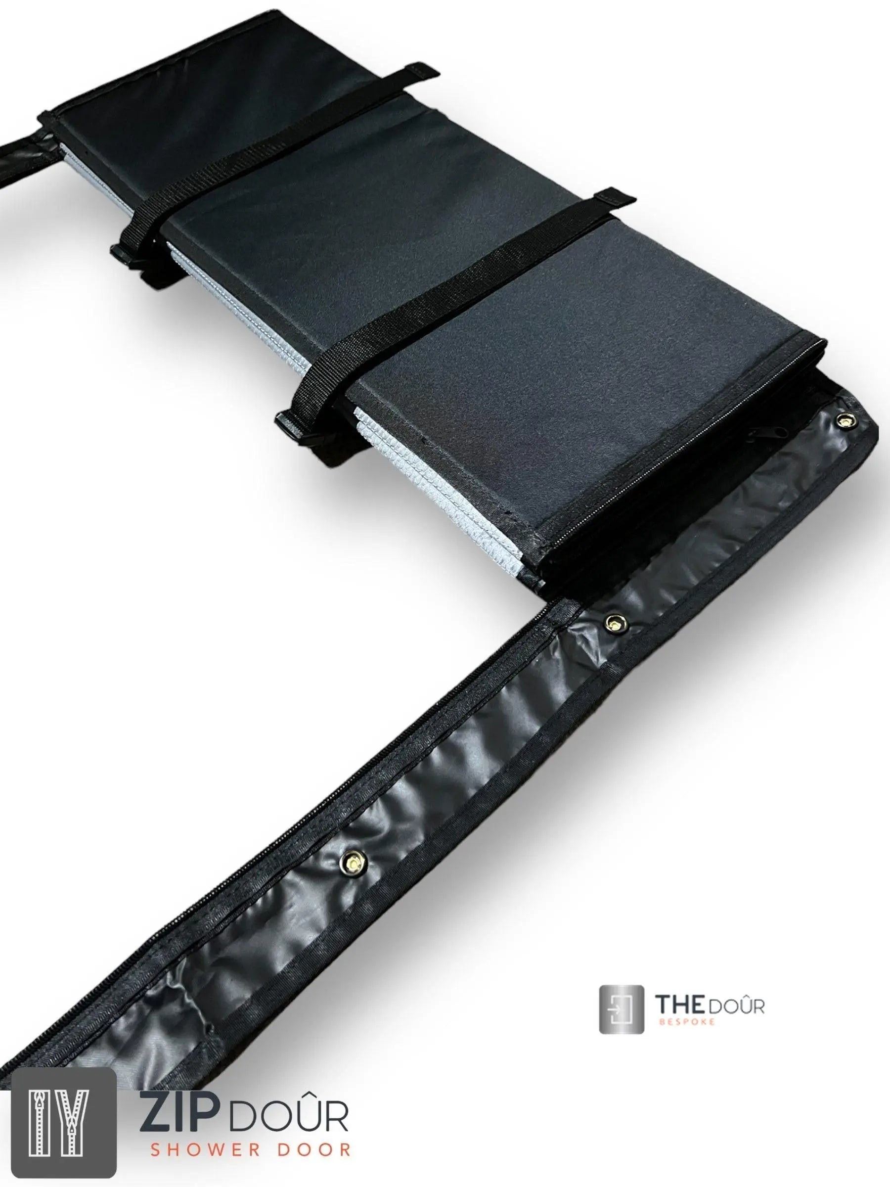 ZIPdoûr Shower Door 4x4 Camper Van / RV - Double Insulated Zip Close in Various Sizes ZIPdoûr