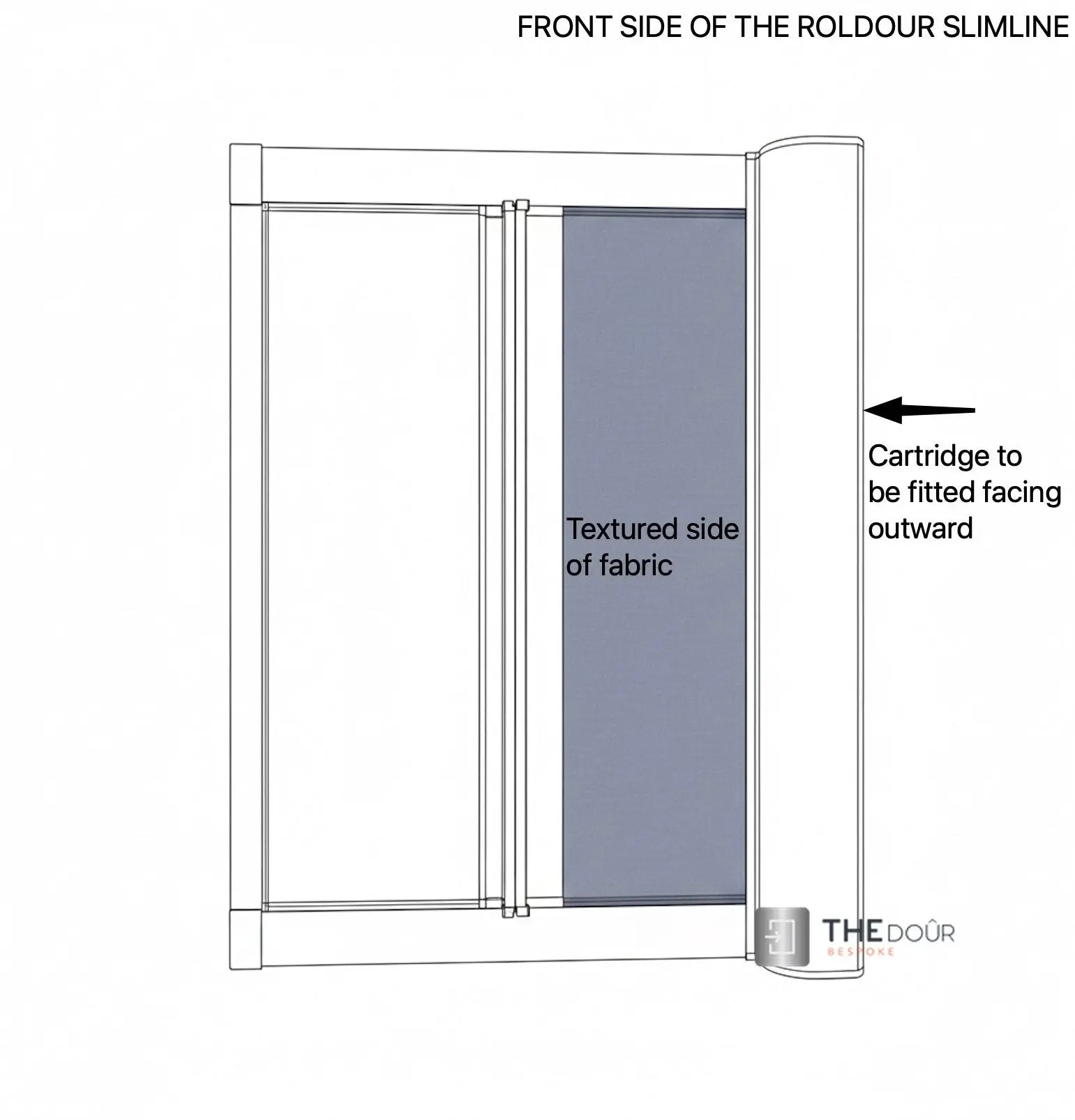 ROLdour Slimline Horizontal 400mm up to 1500mm Tall x 400mm up to 1000mm Wide, Retractable Roller Blackout or Mosquito Net Blinds Custom Made to Measure THEdoûr Bespoke