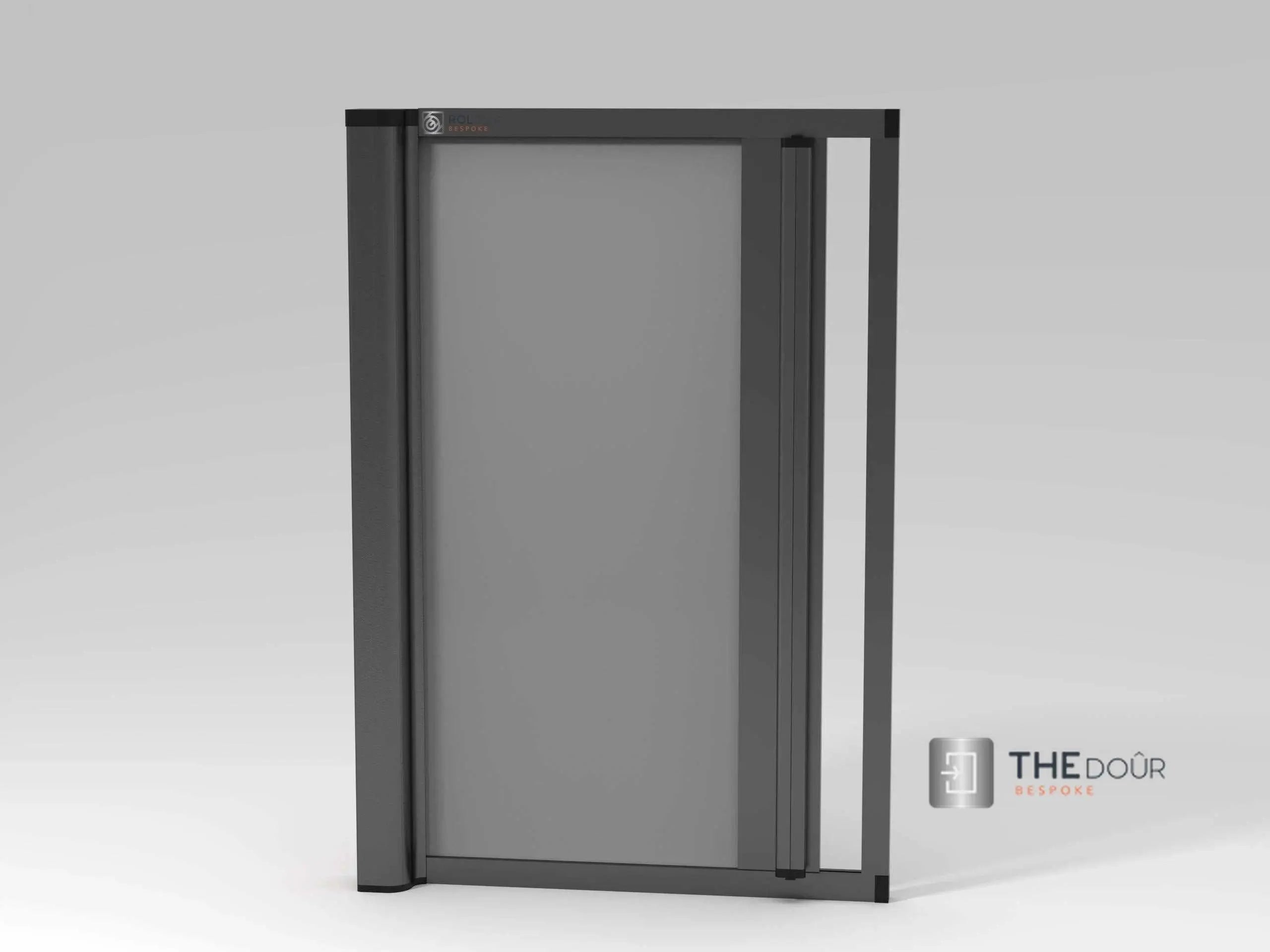 ROLdour Flash Grey Einziehbares wasserdichtes Wohnmobil-Duschtür-Set, Tambour-Alternative THEdoûr Bespoke