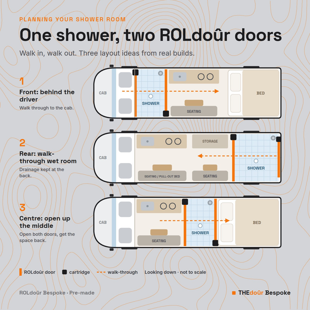 a map of a shower room