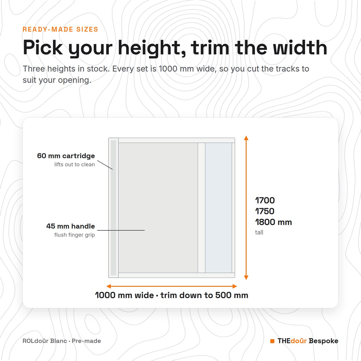 a white rectangular object with orange text