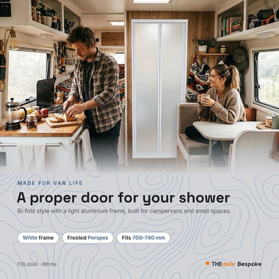 a man and woman in a camper