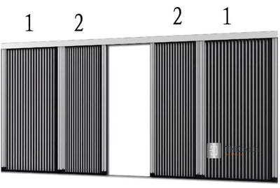 BLINDdoûr Trackless Honeycomb Insulated Blackout Blind Door - up to 2000mm Tall x up to 2000mm Wide NETdoûr