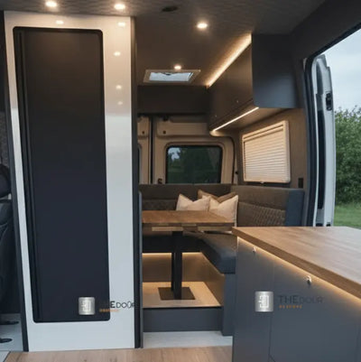 ROLdour Noir Wohnmobil / Wohnwagen Duschkabine Maßanfertigung von 1500 mm bis 2000 mm hoch THEdoûr Maßgeschneidert