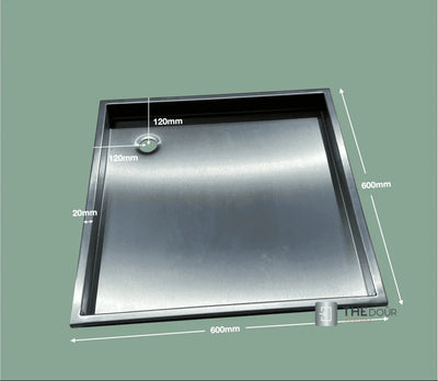 Campervan / RV Shower Trays 304-Grade Stainless Steel - 3 Sizes Options Romerworld