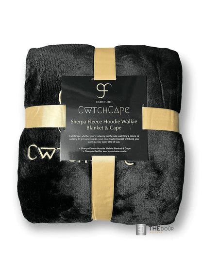 CwtchCape Camper Sherpa Fleece Hoodie Walkie Blanket Adult 1 size fits all - 4 Colours THEdoûr Bespoke