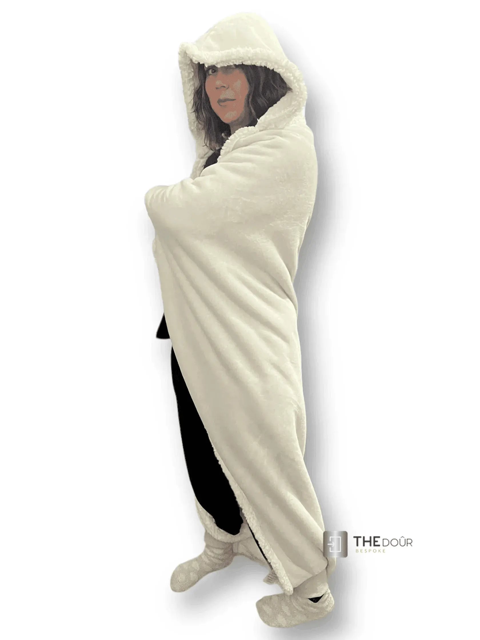 CwtchCape Camper Sherpa Fleece Hoodie Walkie Blanket Adult 1 size fits all - 4 Colours THEdoûr Bespoke