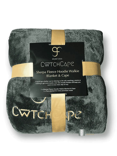 CwtchCape Camper Sherpa Fleece Hoodie Walkie Blanket Adult 1 size fits all - 4 Colours THEdoûr Bespoke