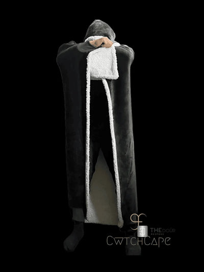 CwtchCape Camper Sherpa Fleece Hoodie Walkie Blanket Adult 1 size fits all - 4 Colours THEdoûr Bespoke