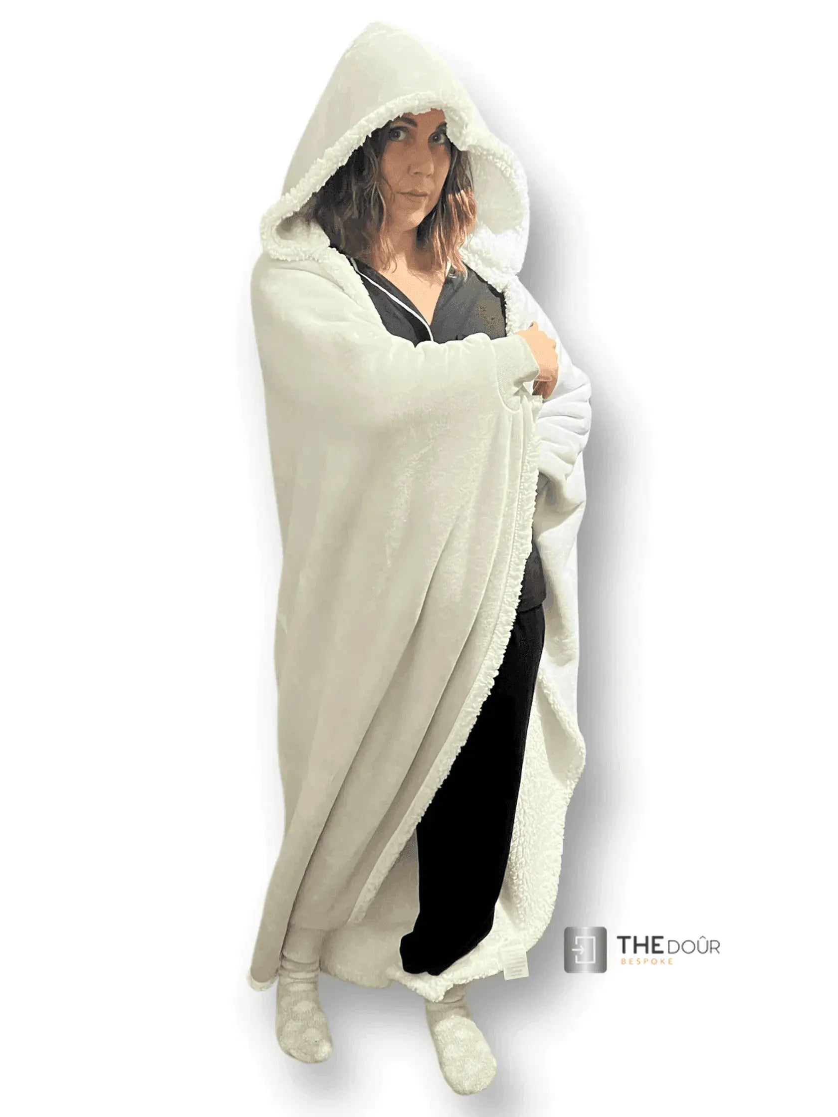 CwtchCape Camper Sherpa Fleece Hoodie Walkie Blanket Adult 1 size fits all - 4 Colours THEdoûr Bespoke