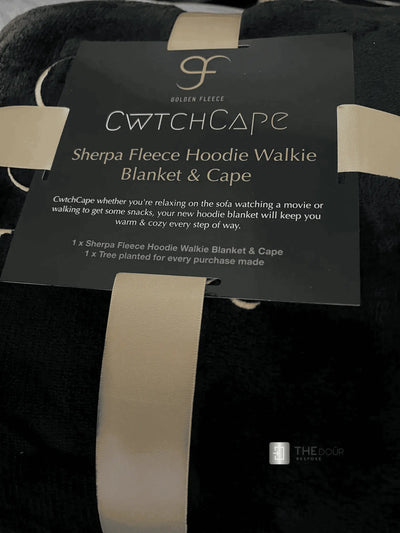 CwtchCape Camper Sherpa Fleece Hoodie Walkie Blanket Erwachsene Einheitsgröße - 4 Farben THEdoûr Maßanfertigung