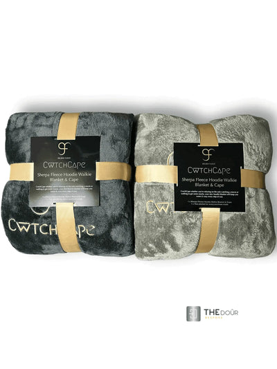 CwtchCape Camper Sherpa Fleece Hoodie Walkie Blanket Erwachsene Einheitsgröße - 4 Farben THEdoûr Maßanfertigung