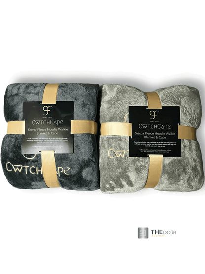 CwtchCape Camper Sherpa Fleece Hoodie Walkie Blanket Adult 1 size fits all - 4 Colours THEdoûr Bespoke