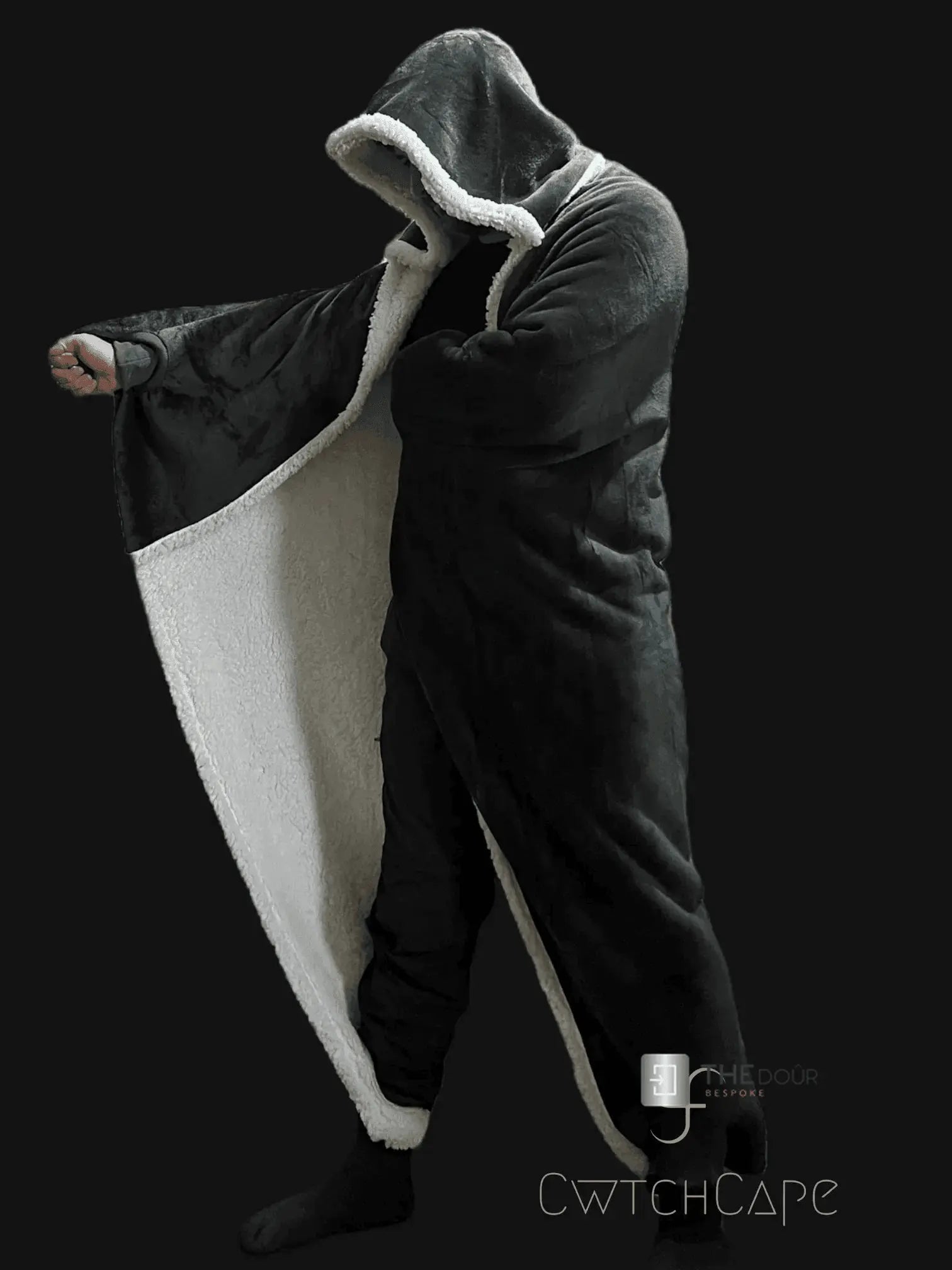CwtchCape Camper Sherpa Fleece Hoodie Walkie Blanket Adult 1 size fits all - 4 Colours THEdoûr Bespoke