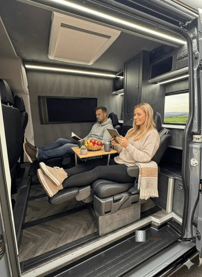 Campervan ROLdoûr Shower Door & 3 x WINdoûr Blackout Window Blinds & Net | All Made to Measure THEdoûr Bespoke