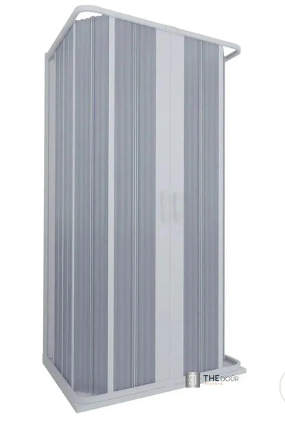 FLEXdoûr 3 Side Folding PVC Shower Enclosure Doors with central Opening 1850mm Height x Various Widths THEdoûr Bespoke