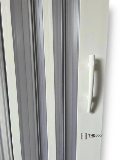 FLEXdoûr Ecke PVC Duschkabine mit zentraler Öffnung 1850mm Höhe x verschiedene reduzierbare Breite THEdoûr Maßanfertigung