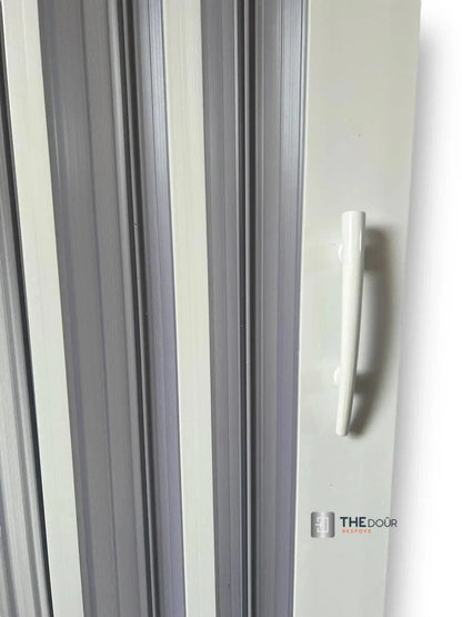 FLEXdoûr Corner PVC Shower Door with central Opening 1850mm Height x Various Reducible Width THEdoûr Bespoke