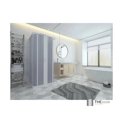 FLEXdoûr 3 Side Folding PVC Shower Enclosure Doors with central Opening 1850mm Height x Various Widths THEdoûr Bespoke