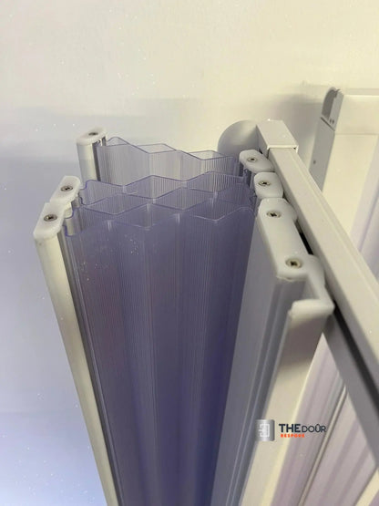 FLEXdoûr Corner PVC Shower Door with central Opening 1850mm Height x Various Reducible Width THEdoûr Bespoke