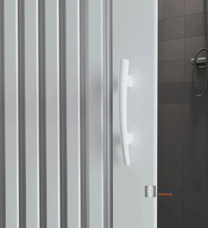 FLEXdoûr PVC Folding Shower Door with Side Opening 1850mm Height x Various Width THEdoûr Bespoke