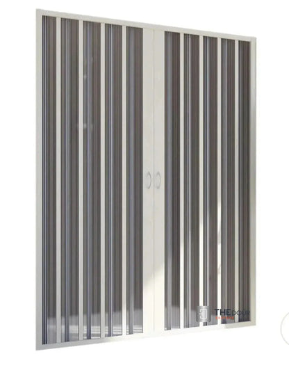 FLEXdour Folding PVC Shower Enclosure Doors Central Opening 1850mm Height x Various Width THEdoûr Bespoke