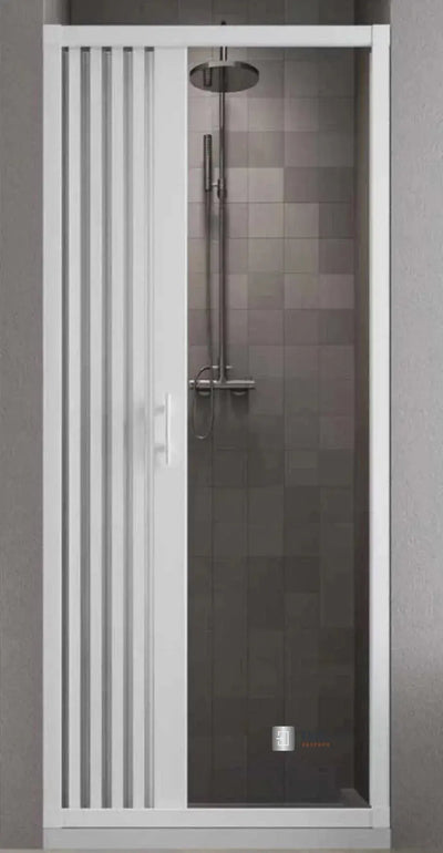 FLEXdoûr PVC Folding Shower Door with Side Opening 1850mm Height x Various Width THEdoûr Bespoke