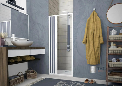 FLEXdoûr PVC Folding Shower Door with Side Opening 1850mm Height x Various Width THEdoûr Bespoke