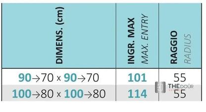 FLEXdoûr PVC Shower Door with Side Opening 1850mm Height x Reducible Width THEdoûr Bespoke