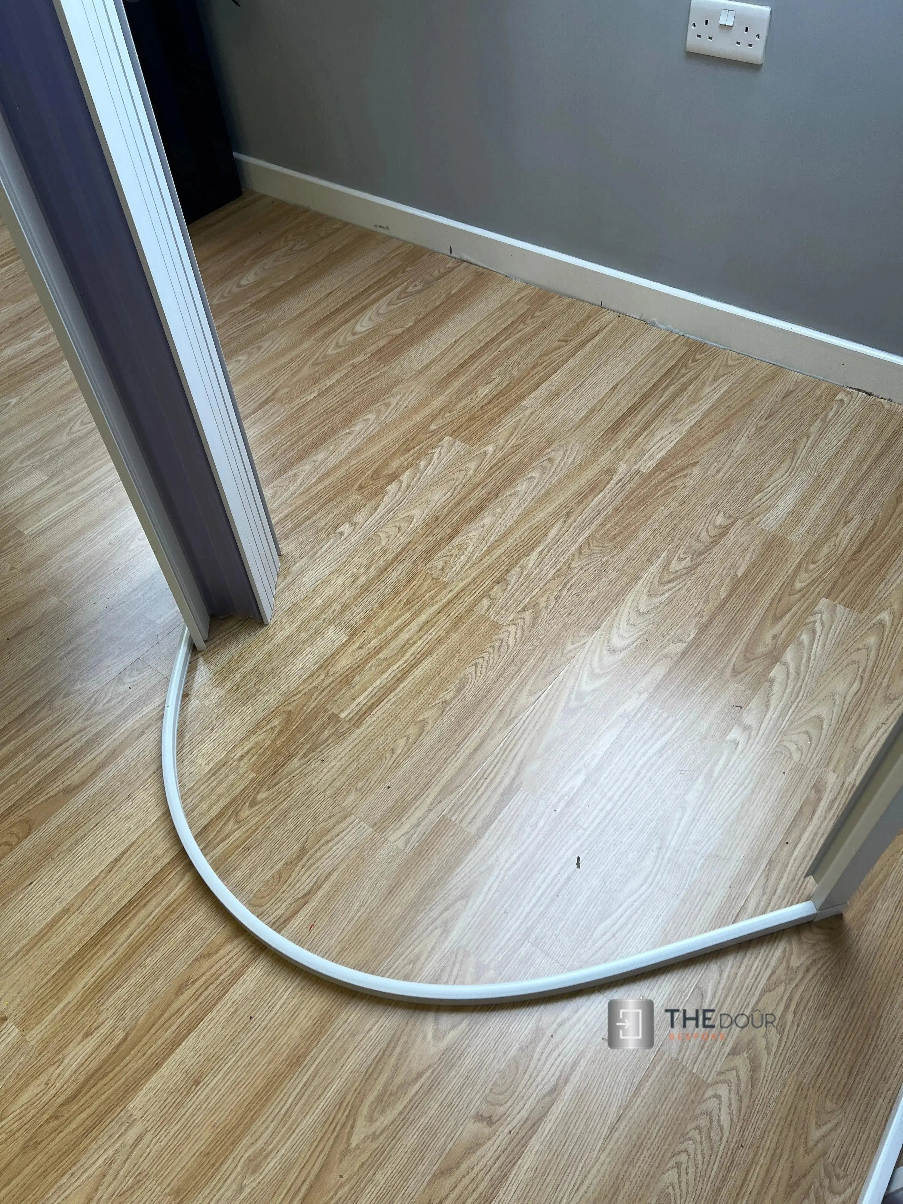 FLEXdoûr PVC Shower Door with Side Opening 1850mm Height x Reducible Width THEdoûr Bespoke