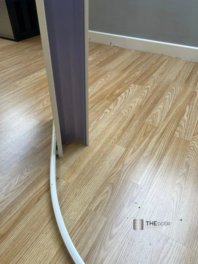 FLEXdoûr PVC Duschkabine mit seitlicher Öffnung 1850 mm Höhe x reduzierbare Breite THEdoûr Maßanfertigung