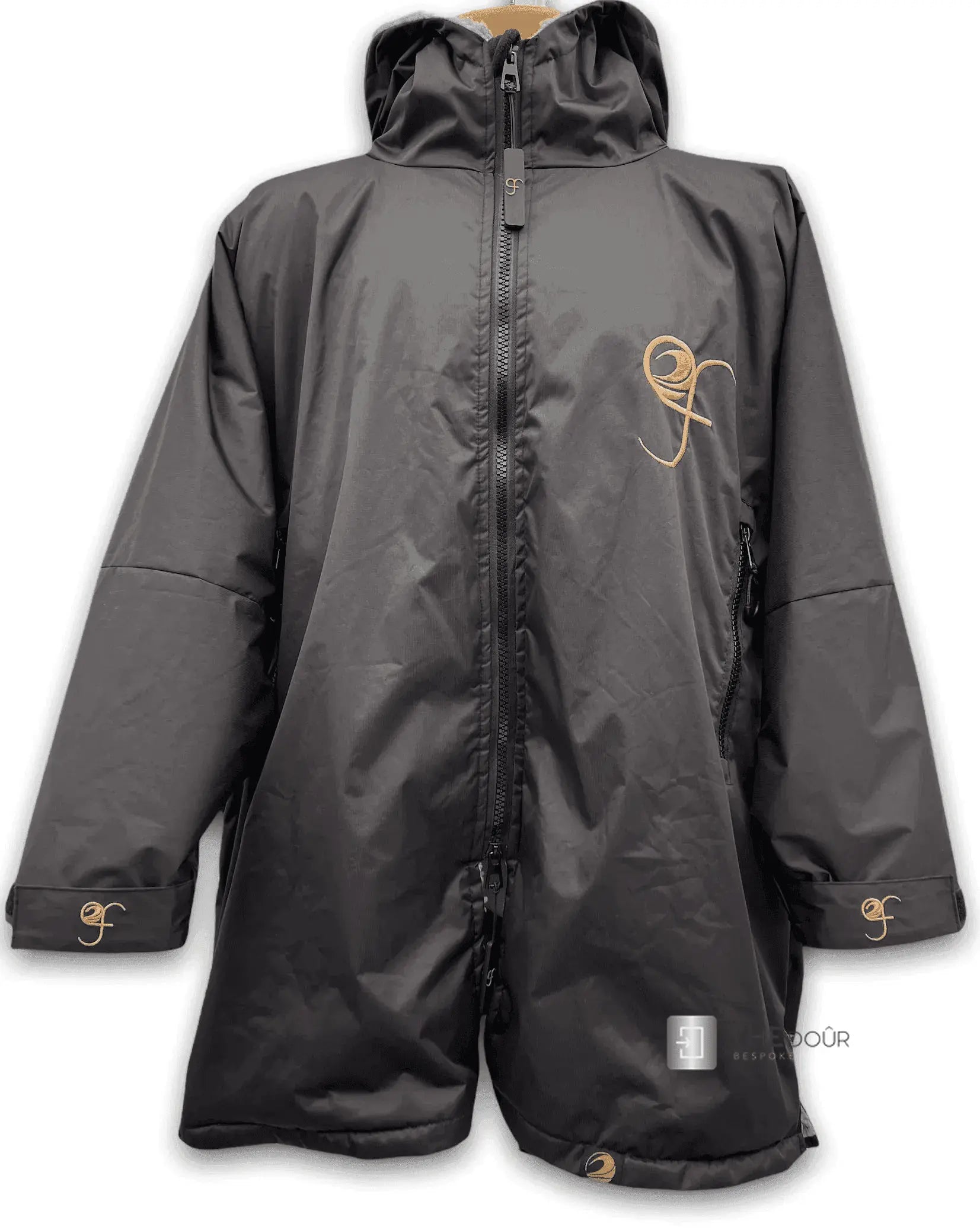 GF Large Dry Beach Changing Robe, Sherpa Fleece Lining - Waterproof, Windproof Oversized Coat - Swimming - Water-sports THEdoûr Bespoke