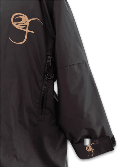 GF Large Dry Beach Changing Robe, Sherpa Fleece Lining - Waterproof, Windproof Oversized Coat - Swimming - Water-sports THEdoûr Bespoke